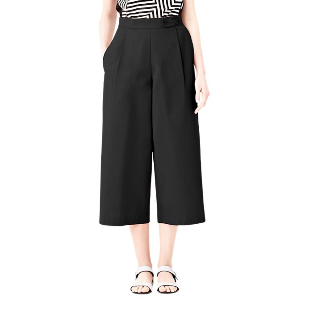 Kate Spade Saturday Black Wide Legged Crop Pant